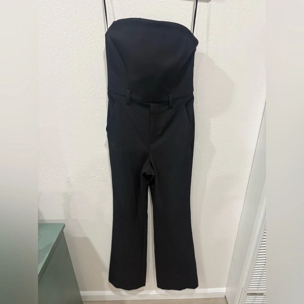 NWT A.L.C. Kate Strapless Belted Jumpsuit Black Size 2 – Missing Belt - Picture 8 of 9